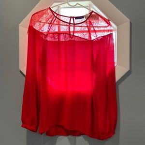 Apt 9 brand. Red top with lace. Size small
